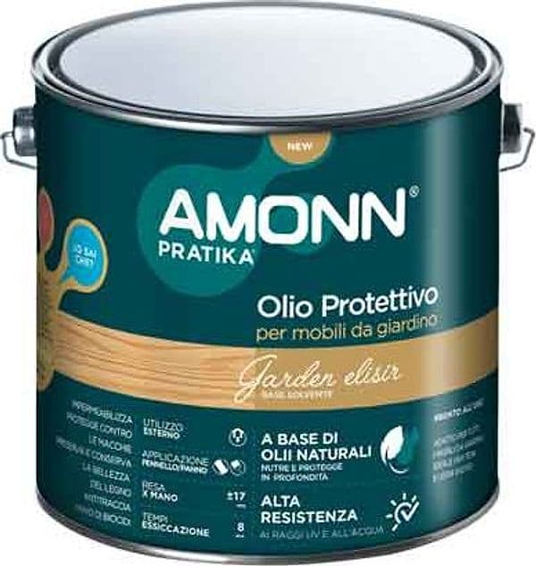 Olio Protettivo per Legno Garden Elisir Amonn 0,75 l Satinato - 2