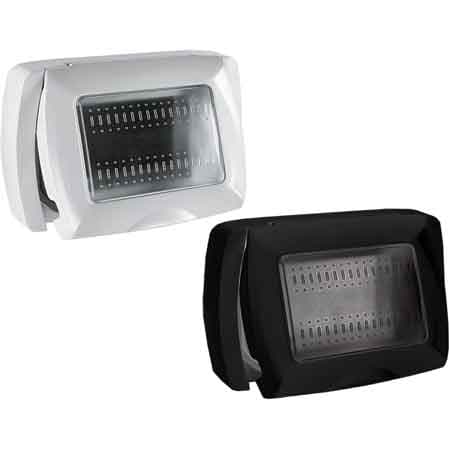 Placca Autoportante con Portello Mylife 3 Moduli Ec Elettrocanali Bianca - 2