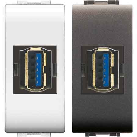 Presa Standard USB Bianco Ec Elettrocanali - 2