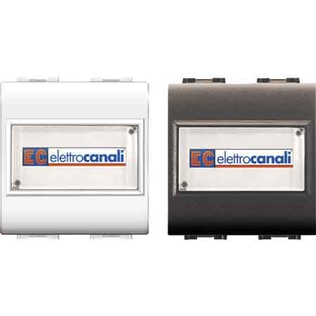 Pulsante con Portanome Mylife 1P No 250V Ec Elettrocanali Bianco - 2