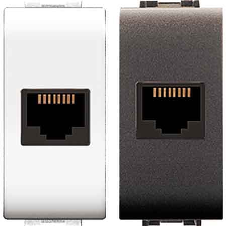Presa Telefonica Mylife RJ11 Plug 6 x 4 Ec Elettrocanali Grigio - 2
