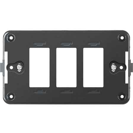 Supporto a Parete per Serie Tondo 3 Moduli Ec Elettrocanali - 2