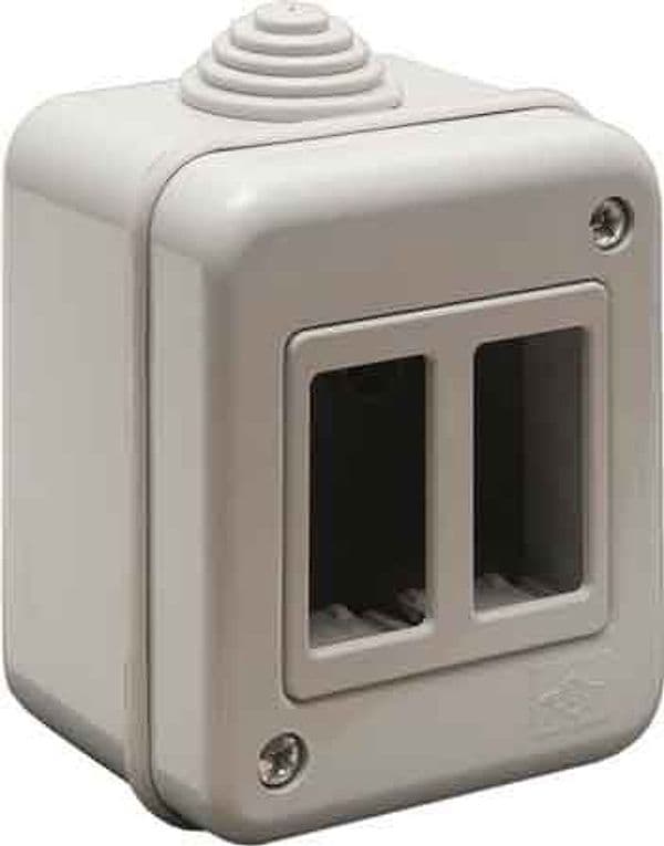 Contenitore da Parete per Apparecchi IP40 2 Posti Ec Elettrocanali - 2