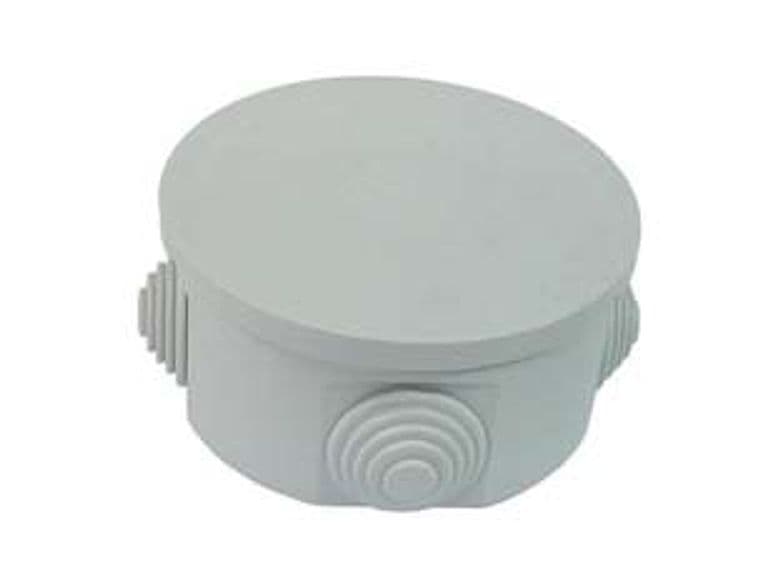 Scatola Stagna Tonda con Coperchio e 4 Passacavi IP44 Ø 80 mm 9 Pezzi - 2