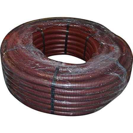 Tubo Corrugato con Tirafilo Marrone Ø 20 mm 100 m Lineari Rotolo 100 m - 2