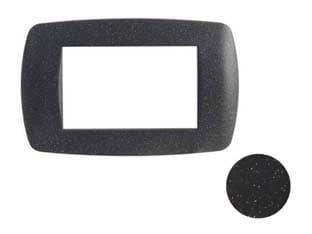 Placca 3 Posti Millennium Nero Flash 3 Posti 123 MMX84H. (7843.TN) 15 Pezzi - 2
