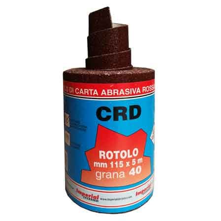 Carta Abrasiva Crd 5 m Grana 40 Imperial Abrasivi Rotolo Mm 115 x 5 m - 2