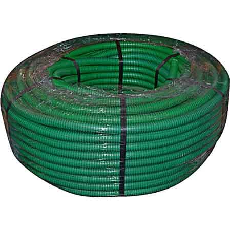 Tubo Corrugato con Tirafilo Verde Ø 20 100 m Lineari Rotolo 100 m - 2