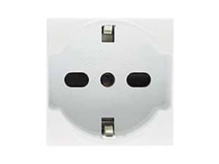 Presa Sicurezza Schuko Trivalente Aqua 2 Poli+terra 10 16 Schuko C 3 Pezzi - 2