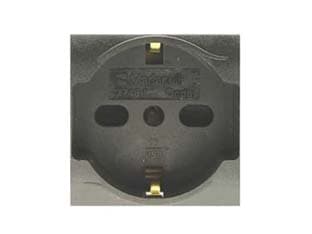 Presa Sicurezza Schuko Trivalente Onda 2 Poli+terra 10 16 Schuko C 3 Pezzi - 2
