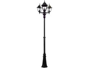 Lampione 3 Luci su Palo Modello New York 3X100W IP44 230 Cmh. Nero Syntesy - 2