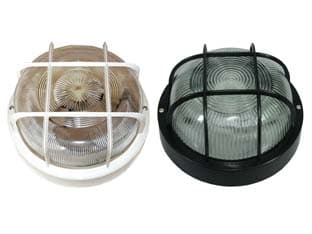 Plafoniera Tonda con Gabbia Max 40 W IP44 Ø 185 x 105 Mmh. Nero 2 Pezzi - 2