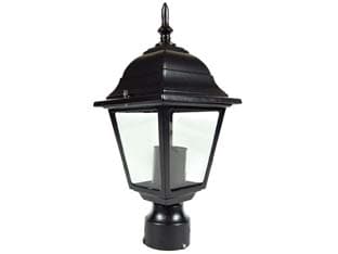 Lanterna per Palo 60 mm Modello New York 60 W IP44 Nero 150 MMX367H. Nero - 2