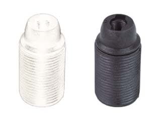 Portalampada E14 Termoplastico Filettato Nero 10 Pezzi - 2