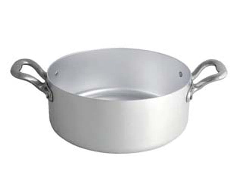 Casseruola Cilindrica Mezza Fonda in Alluminio con 2 Maniglie 24 cm - 2