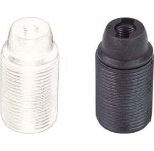 Portalampada E14 Termoplastico Filettato Bianco 10 Pezzi - 2