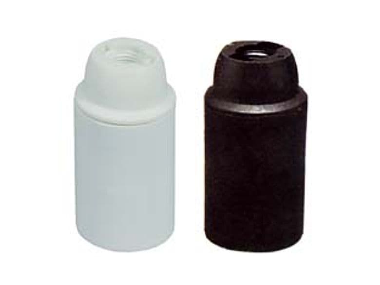 Portalampada E14 Termoplastico Liscio Bianco 10 Pezzi - 2