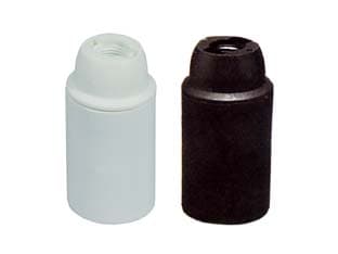 Portalampada E14 Termoplastico Liscio Bianco 10 Pezzi - 2