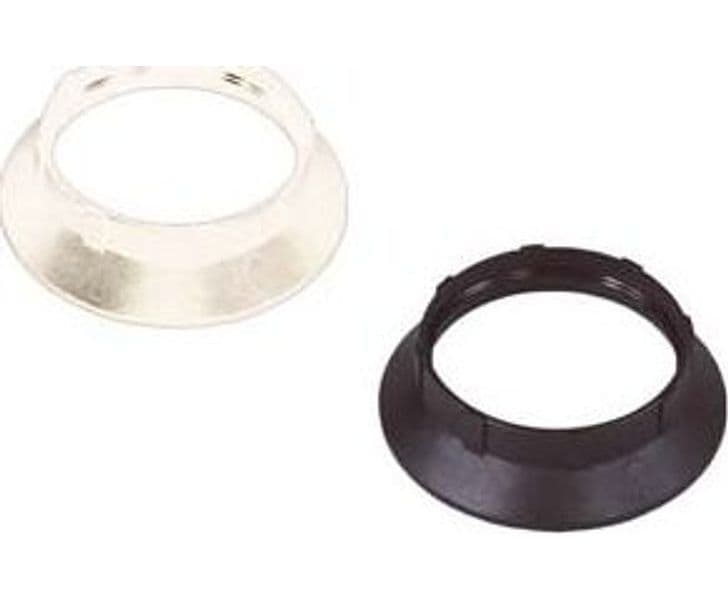 Ghiera Termoplastica per Portalampada E14 Nero 10 Pezzi - 2