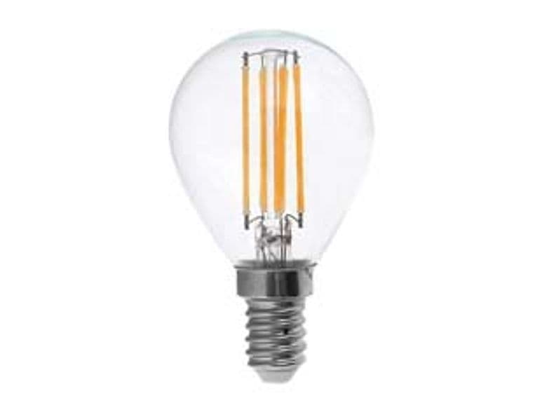 Lampada Filo LED Sfera Chiara E14 4 W E14 2700 °k Calda 470 Lm 320 8 Pezzi - 2