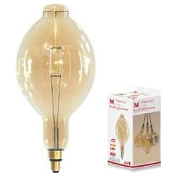Lampada a Bulbo Gigante LED Vintage E27 4 W 2200 °k Calda 350 Lm 180X380H - 2