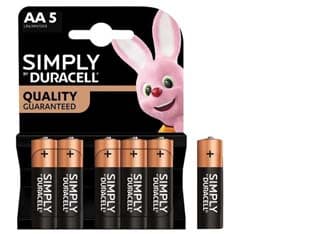 Pila Stilo Alcalina Simply in Blister 5 Pezzi Duracell 20 Blister - 2