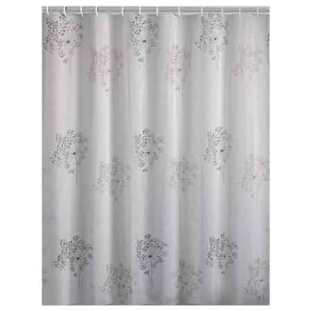 Tenda Doccia in Poliestere Parfume 240 x 200 cm Gedy Bianco Nero - 2
