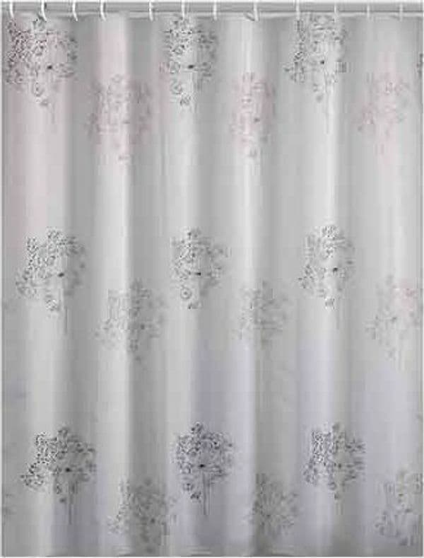 Tenda Doccia in Poliestere Parfume 180 x 200 cm Gedy Bianco Nero