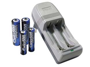 Caricatore per 2 Batterie con Pz. 2 Aa e Pz. 2 Aaa CARICA500 Beghelli - 2