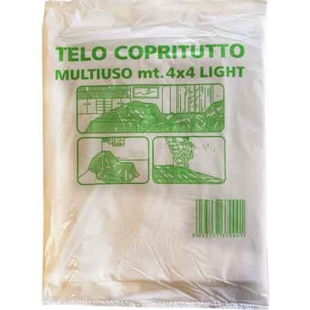 Telo Copritutto Leggero 4 x 4 m 100 Pezzi - 2