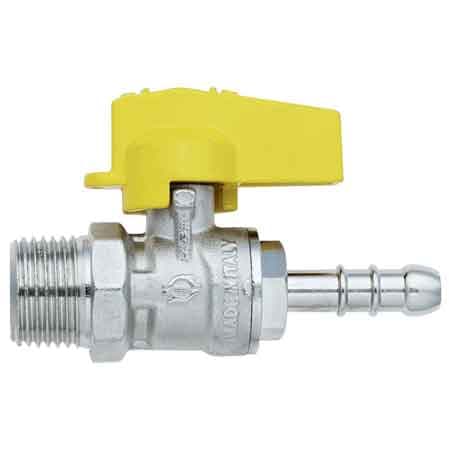 Rubinetto Diritto Gas Maschio Portagomma ½ x 14 Fiv - 2