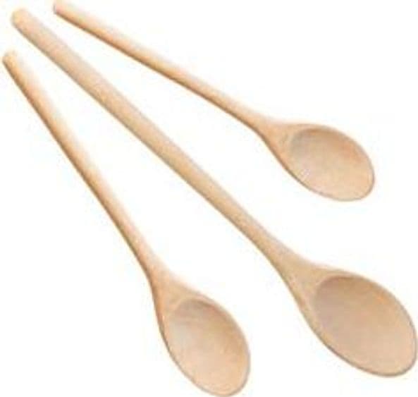 Cucchiai Ovali in Legno PZ.3 20 Cm, 25, 30 Calder