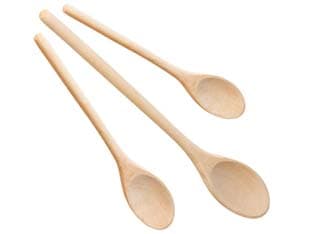 Cucchiai Ovali in Legno PZ.3 20 Cm, 25, 30 Calder - 2