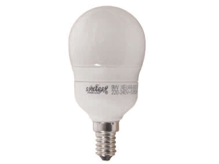 Lampada Elettronica a Sfera Opale E14 9 W E14 2700 °k Calda Syntesy - 2