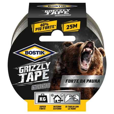 Nastro Telato Grizzly Tape Bostik Mm 50 x 25 m Colore Grigio - 2