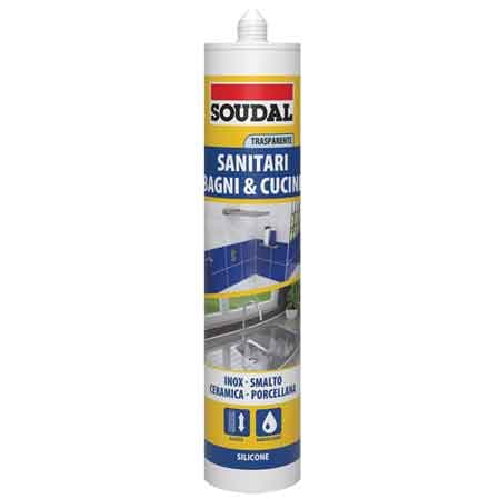 Silicone Acetico Sanitari Soudal 300 ml Bianco - 2