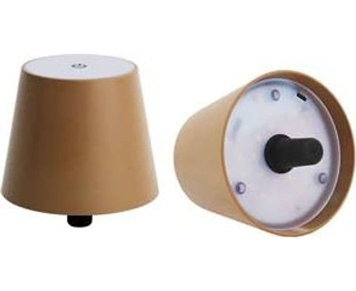 Lampada da Tavolo a LED Ricaricabile a Tappo Bronzo 105 MMX90H. Syntesy