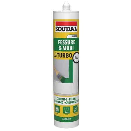 Silicone Acrilico Turbo Soudal 300 ml Bianco - 2
