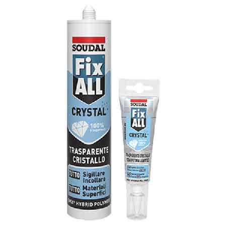 Adesivo Sigillante Fix All Crystal Soudal 290 ml Trasparente - 2