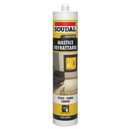 Mastice Refrattario Soudal 290 ml Grigio Scuro - 2