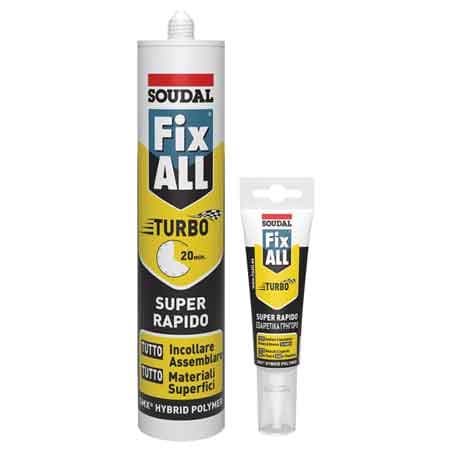 Adesivo Sigillante Fix All Turbo Soudal 290 ml Bianco - 2