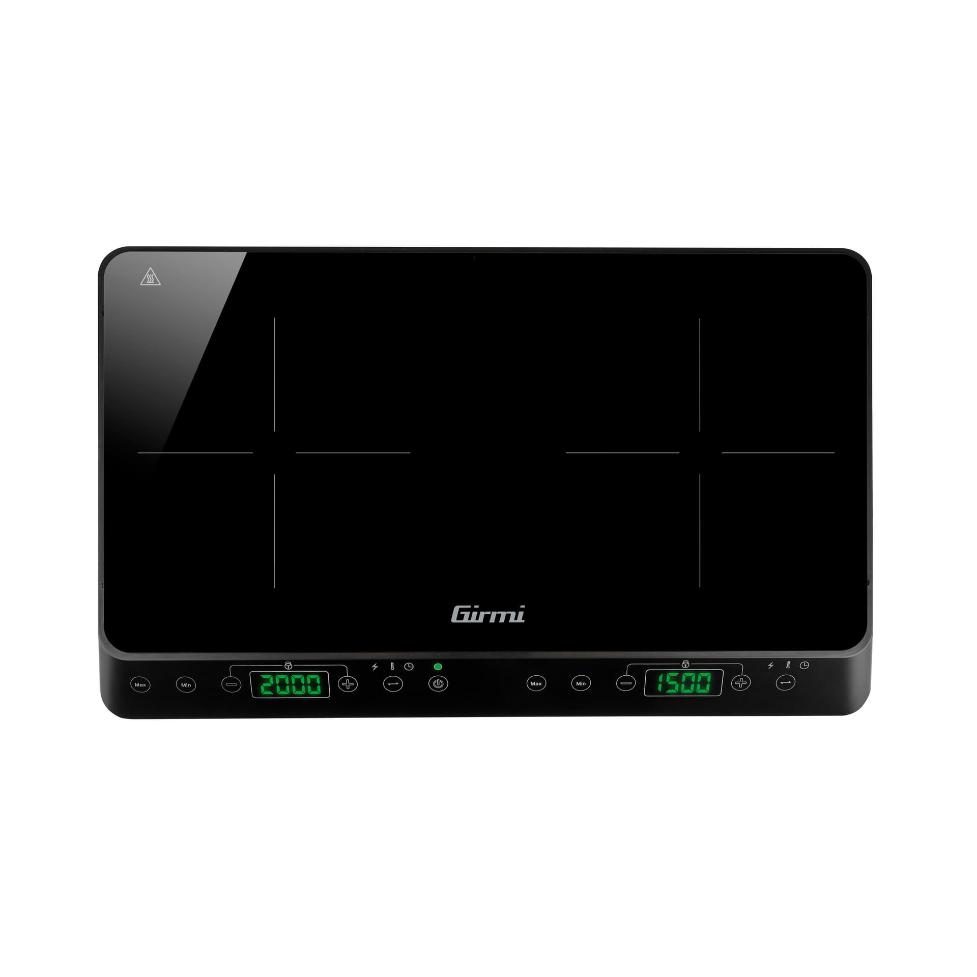 Fornello a Induzione Doppio Girmi PI51 3500 W Potenza 2000W+1500W - 2