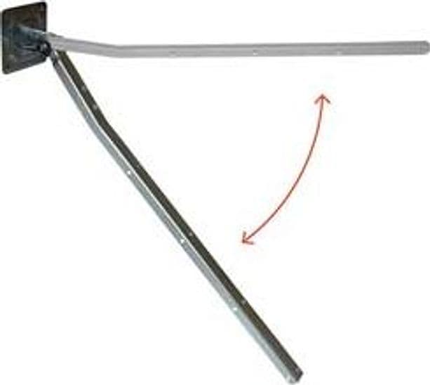 Stendibiancheria Pieghevole da Muro in Acciaio Zincato 58 CMX3X1,5 1 Coppia