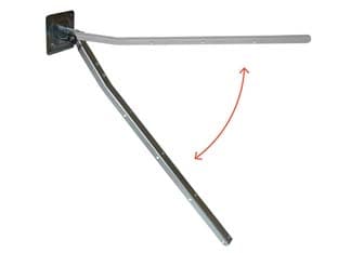 Stendibiancheria Pieghevole da Muro in Acciaio Zincato 58 CMX3X1,5 1 Coppia - 2