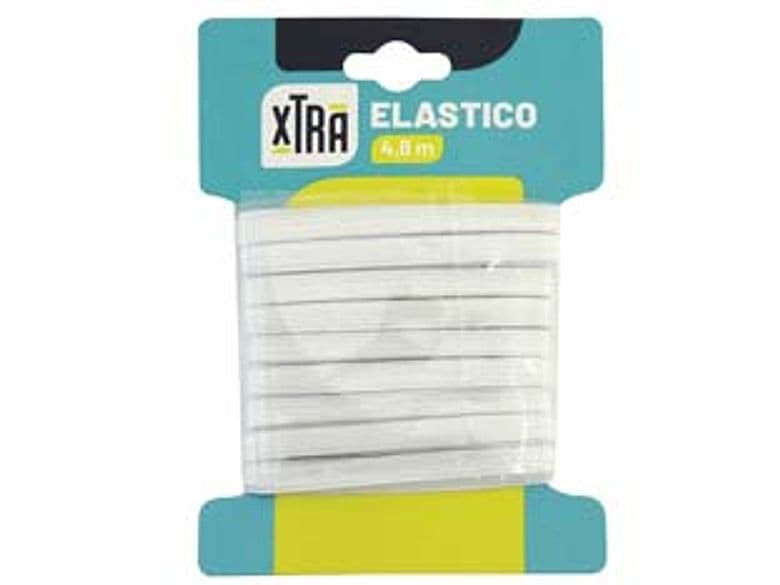 Elastico in Poliestere e Gomma Bianco 480 Cm, Largh. 5 mm Xtra 10 Blister - 2