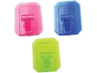 Ganci Giganti Adesivi in Plastica Trasparenti Colori Assortiti 59 25 Pezzi - 2