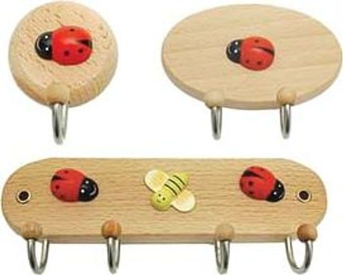 Gancio Coccinella Legno 2 Posti 10 Pezzi - 2