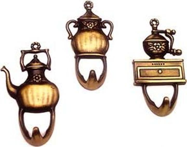 Ganci in Metallo Adesivi Bobby Assortiti Bronzo Sfumato 40 MMX60H 30 Pezzi - 2