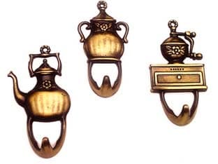 Ganci in Metallo Adesivi Bobby Assortiti Bronzo Sfumato 40 MMX60H 30 Pezzi - 2