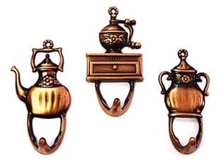 Ganci in Metallo Adesivi Bobby Assortiti Rame Sfumato 40 MMX60H 30 Pezzi - 2